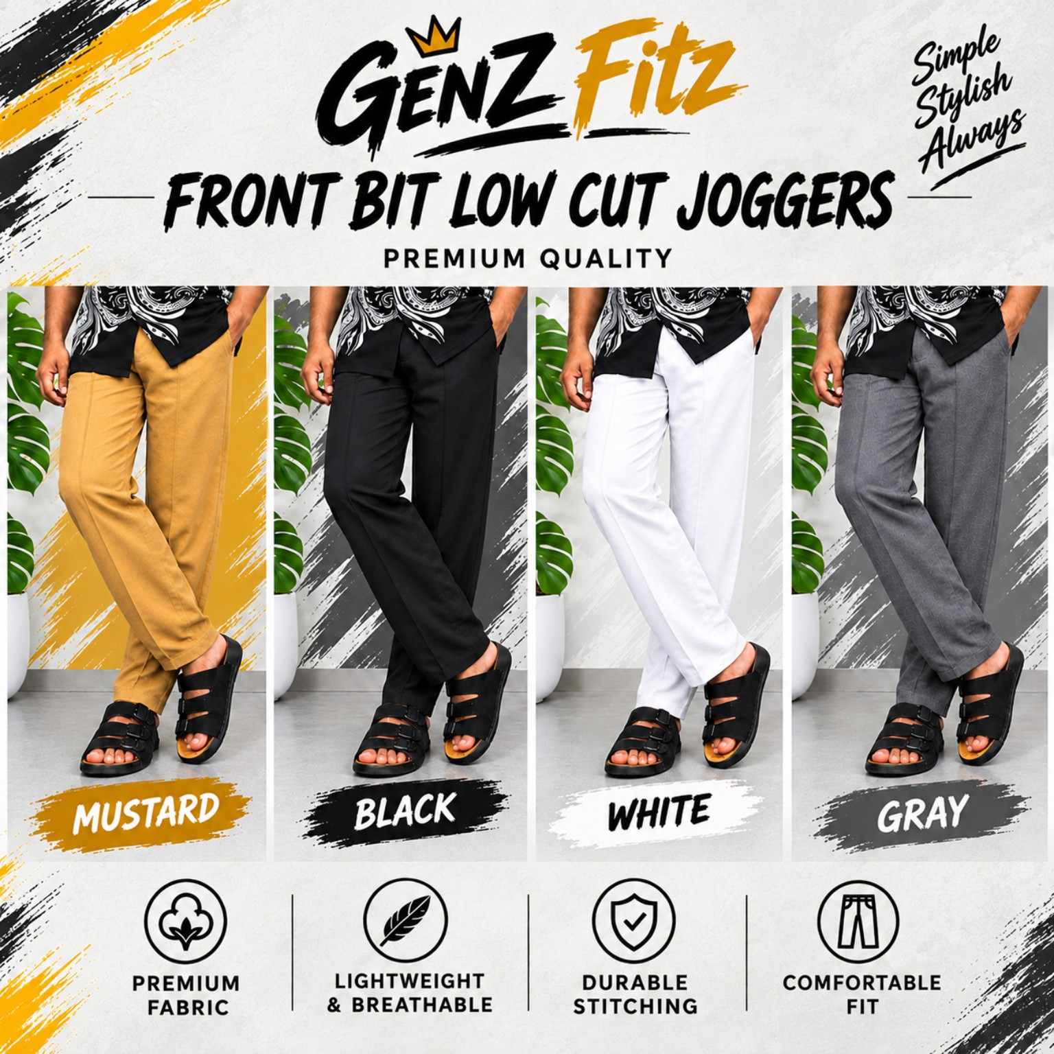Front Bit Low Cut Joggers
